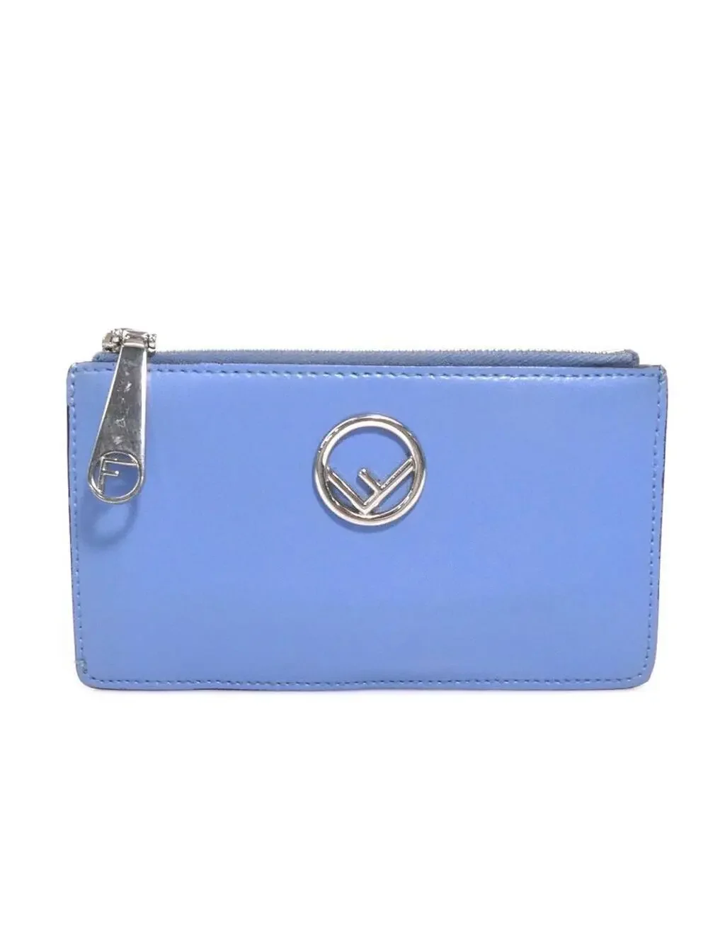 Auth Fendi F Is Coin Purse Case Blue #280388F20B
